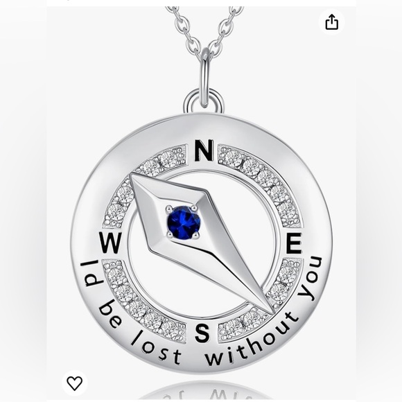 fancime Jewelry - Fancime silver compass necklace